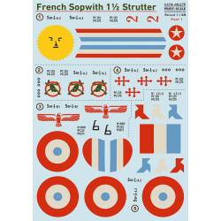Print Scale 48-275 1/48 Sopwith 1strutter Decals Part 1