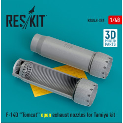 Reskit Rsu48-0386 1/48 F14d Tomcat Open Exhaust Nozzles For Tamiya Kit 3d Printed