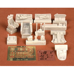 Sbs 48025 1/48 Mig-19 Pm Cockpit Set For Trumpeter Kit Resin Model Kit