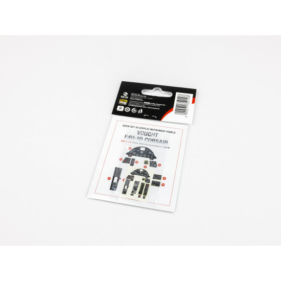 Red Fox Qs-48063 1/48 Vought F4u-1d Corsair 3d Acrylic Instrument Panel For Tamiya