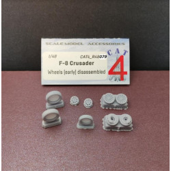 Cat4-r48079 1/48 F8 Crusader Wheels Early Disassembled Aircraft Accessories