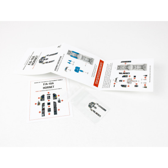 Red Fox Qs-48083 1/48 F/A-18a Hornet 3d Acrylic Instumental Panel Kinetic