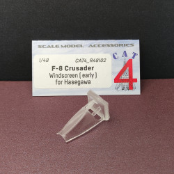 Cat4-r48102 1/48 F 8 Crusader Windscreen Early For Hasegawa Resin Model