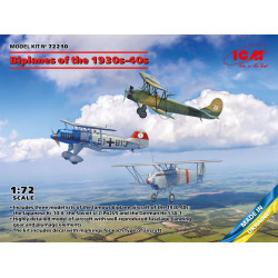 Icm 72210 1/72 Biplane 1930 1940s He51a1 Ki10ii U2 Po 2vs Plastic Model Kit
