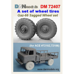 Dan Models 72407 1/72 Wheels Set Under Load For Gas 66 Set Of 4 Wheels Resin 3d Print For Ace Model 72182 And 72186