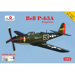 Amodel 72415 1/72 P63a Usa British Air Force. Ex Toko 300pcs Plastic Model Kit