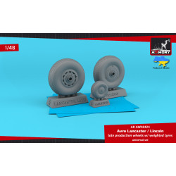 Armory Ar Aw48424 1/48 Avro Lancaster Lincoln Wheels Late Type W Weighted Tyres
