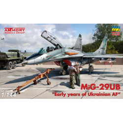 Armory 14711 1/144 Mig-29ub Series 9-51 Twin Seater Early Years Of Ukrainian Af Set 3 Plastic Injected Kit W/ 3d-printed Pe Parts