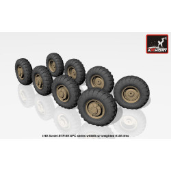 Armory Ac4801 1/48 Btr-60 Soviet Apc Wheels W/ Weighted K-58 Tyres