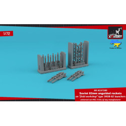 Armory Ar-aca7280 1/72 82mm M 8 Unguided Rockets On Field Workshop Type 3rob 82 Launchers
