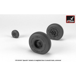 Armory Aw32311 1/32 Ah-64 Apache Wheels W/ Weighted Tires, Smooth Hubs