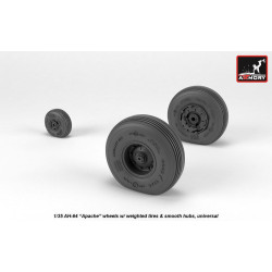 Armory Aw35304 1/35 Ah-64 Apache Wheels W/ Weighted Tires Smooth Hubs