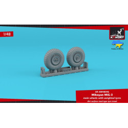 Armory Ar-aw48046 1/48 Mig 3 Main Wheels W/ Weighted Tyres Dirt Surface Road Type Tyre Tread