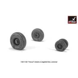 Armory Aw48327 1/48 F-14d Tomcat Late Type Wheels W/ Weighted Tires