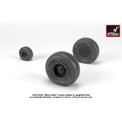 Armory Aw48329 1/48 Uh-60 Black Hawk Wheels W/ Weighted Tires