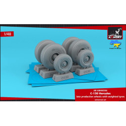 Armory Ar-aw48356 1/48 C 130 Hercules Wheels W Weighted Tyres Late Type