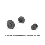 Armory Aw48411 1/48 Fairey Gannet Late Type Wheels W/ Weighted Tires Of Checkerboard Tire Pattern