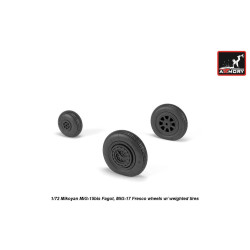 Armory Aw72054 1/72 Mikoyan Mig-15bis Fagot Late Mig-17 Fresco Wheels W/ Weighted Tires