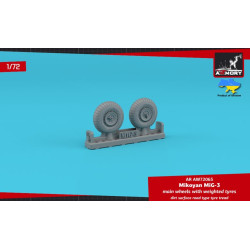Armory Ar-aw72065 1/72 Mig 3 Main Wheels W/ Weighted Tyres Dirt Surface Road Type Tyre Tread