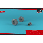 Armory Aw72337 1/72 F-111a/B/C/D Aardvark Wheels W/ Weighted Tires