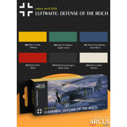 Arcus 2019 Enamel Paints Set Luftwaffe Defense Of The Reich 6 Colors In Set 10 Ml