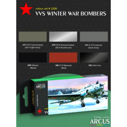 Arcus A1006 Acrylic Paints Set Vvs Winter War Bombers 6 Colors In Set 10ml