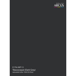 Arcus A179 Acrylic Paint Amt 12 Dark Gray Saturated Color 10ml.