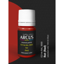 Arcus A214s Acrylic Paint Ral 3000 Rot Red Wehrmacht Series Saturated Color 10ml