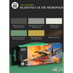 Arcus A4015 Acrylic Paints Set Ra Defence Of The Metropolis 6 Colors In Set 10ml