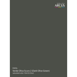 Arcus A443 Acrylic Paint Verde Oliva Scuro 2 Dark Olive Green Saturated Color 10ml.