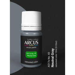 Arcus A517s Acrylic Paint Neutral Gray No 43 Saturated Color 10ml