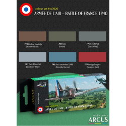 Arcus A7020 Acrylic Paints Set Armee De Lair Battle Of France 1940 6 Colors In Set 10ml