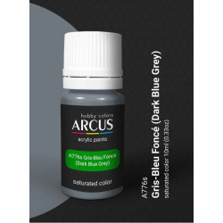 Arcus A776s Acrylic Paint Gris-bleu Fonce Dark Blue Grey Saturated Color 10ml