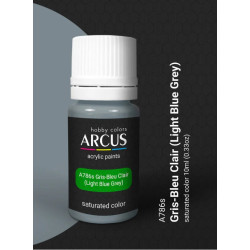 Arcus A786s Acrylic Paint Gris-bleu Clair Light Blue Grey Saturated Color 10ml