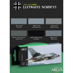 Arcus A2051 Acrylic Paints Set Luftwaffe Norm 95 6 Colors In Set 10ml
