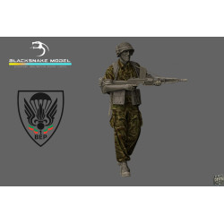 Black Snake Bep-02 1/35 Paratrooper Of The 1st Bep Foreign Legion Machine Gun Gunner Resin Figure