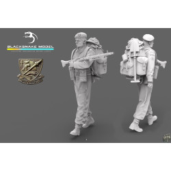 Black Snake K-10 1/35 Machine Gunner Mg 34 Commando Kieffer Resin Figure Kit