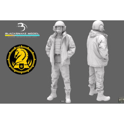 Black Snake Uks-07 1/35 Ukrainian Bradley Crewman 47th Mechanized Brigade Resin Figure