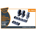 Clear Prop Cpa48090 1/48 F-86a Weighted Wheels Set Type 1 For Cp Kits