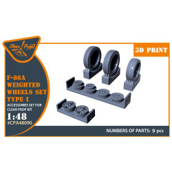 Clear Prop Cpa48090 1/48 F-86a Weighted Wheels Set Type 1 For Cp Kits