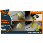 Clear Prop Cpa48096 1/48 Uh-60a Mh-60l Double-sided Painting Mask On Yellow Kabuki Paper For Icm Kit