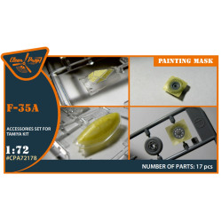 Clear Prop Cpa72178 1/72 F 35a Painting Mask On Yellow Kabuki Paper For Tamiya Kit