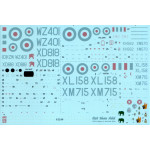 Cta Models 002 1/144 Decal V-bombers In Anti-flash White Vickers Valiant, Avro Vulcan, Handley-page Victor