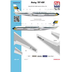 Cta Models 081 1/144 Decal For Boeing 707-430 Lufthansa