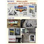 Dan Models 35012 1/35 Military Graffiti Inscriptions War In Ukraine 2022 2023. 130mm.60mm