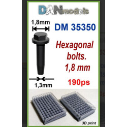 Dan Models 35350 1/35 Hexagonal Bolts 1/8mm 190ps 3d Print