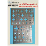 Dan Models 48534 1/48 Wwll German Aircraft Markings Spraying Stencil