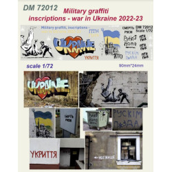 Dan Models 72012 1/72 Military Graffiti Inscriptions War In Ukraine 2022-23. 90mm.24mm