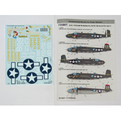Foxbot 48-043a North American B25g H J Mitchell Late Pin Up Nose Art Part 3 Stencils Not Included