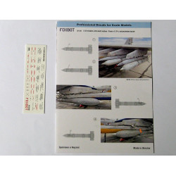 Foxbot 32-037 1/32 Decals Stencils For S-24 Rockets With Death Wishes Ukrainian Air Forces